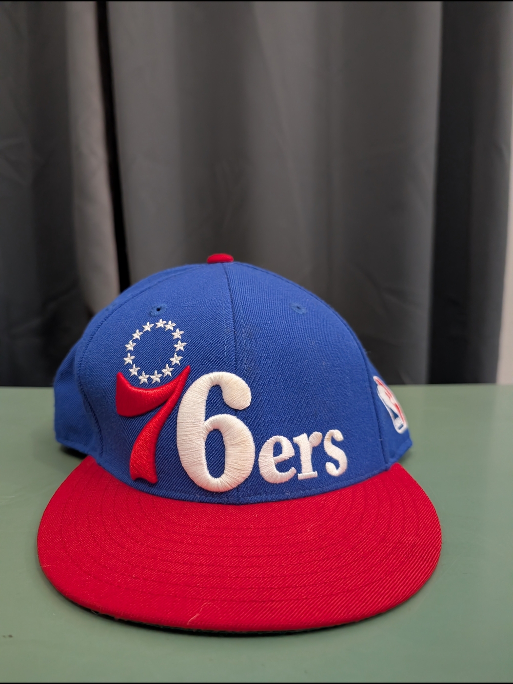 Nostalgia Mitchell & Ness 76ers Blue & Red Embroidered Snapback Hat